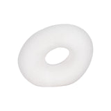 8" Textured Open Cut-out Slanted Circle Object, Wh