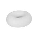 8" Textured Open Cut-out Slanted Circle Object, Wh