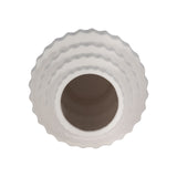 8" Textured Staggered Vase, White
