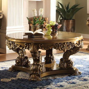 HD-8008 Metallic Antique Gold/Perfect Brown Coffee Table by Homey Design at Eve Furniture