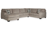 Ballinasloe Platinum 3-Piece Sectional with Chaise