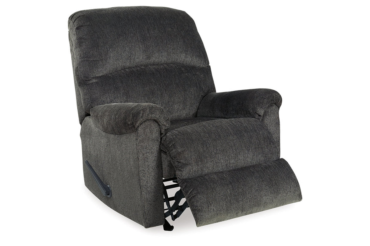 Ballinasloe Smoke 3-Piece Sectional, Recliner and Ottoman