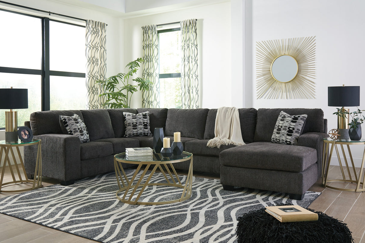 Ballinasloe Smoke 3-Piece RAF Chaise Sectional