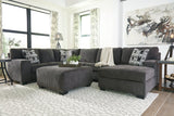 Ballinasloe Smoke 3-Piece Sectional and Ottoman