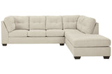 Falkirk Parchment 2-Piece RAF Chaise Sectional