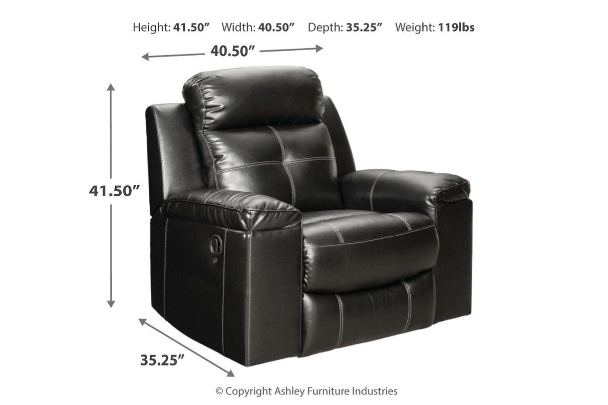 Kempten Black Recliner