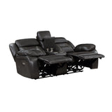 Amite Dark Gray Power Double Reclining Loveseat