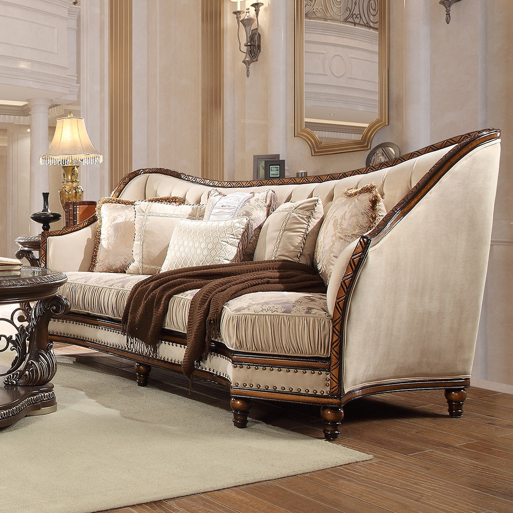 Homey Design HD-823 Dark Oak Sofa
