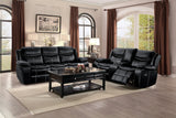 Bastrop Black Reclining Loveseat