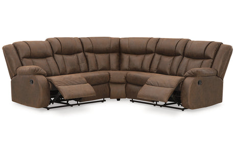 Trail Boys Walnut 2-Piece Reclining Sectional