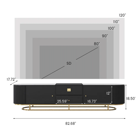 83" Sheri Black TV Stand by New Era Innovations at Eve Furniture