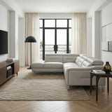 Ventura Light Gray Leather Left Side Chaise Sectional with Adjustable Headrests by Homelegance at Eve Furniture