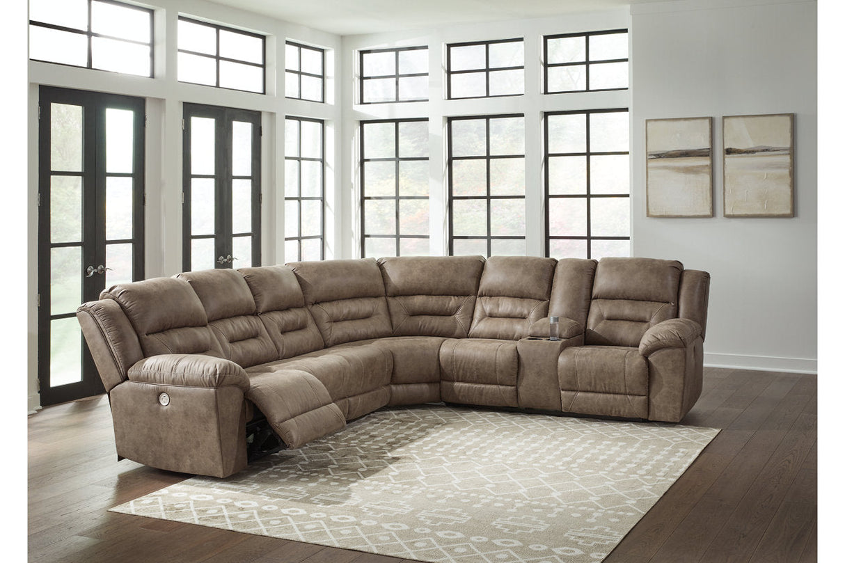 Ravenel Fossil 4-Piece Power Reclining Sectional