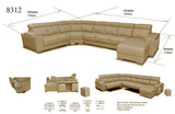 8312 Sectional with Sliding Seats by ESF Furniture at Eve Furniture
