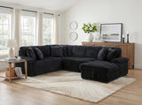 Ridge Black 3-Piece Right Side Chaise Sectional with Pull-out Bed and Hidden Storage by Homelegance at Eve Furniture