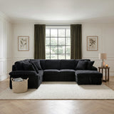 Ridge Black 3-Piece Right Side Chaise Sectional with Pull-out Bed and Hidden Storage by Homelegance at Eve Furniture