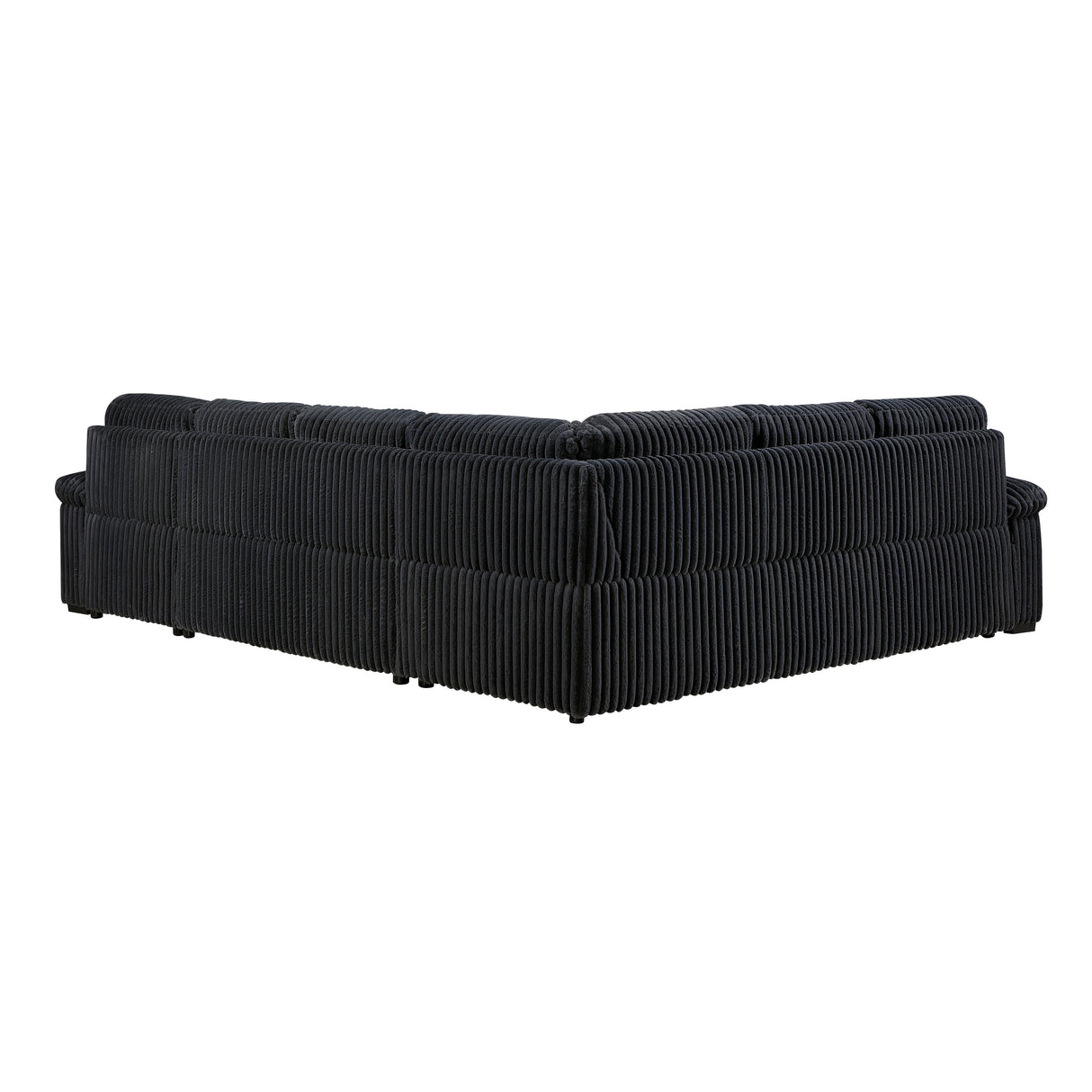 Ridge Black 3-Piece Right Side Chaise Sectional with Pull-out Bed and Hidden Storage by Homelegance at Eve Furniture
