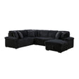 Ridge Black 3-Piece Right Side Chaise Sectional with Pull-out Bed and Hidden Storage by Homelegance at Eve Furniture
