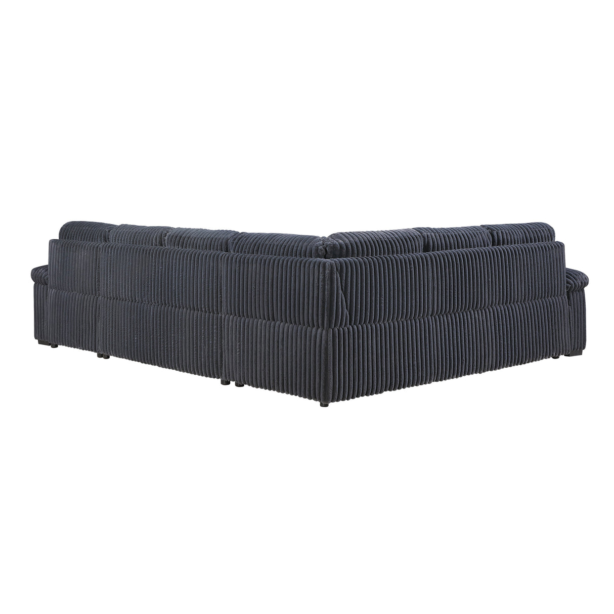 Ridge Dark Gray Corduroy 3-Piece Right Side Chaise Sectional with Pull-out Bed and Hidden Storage by Homelegance at Eve Furniture