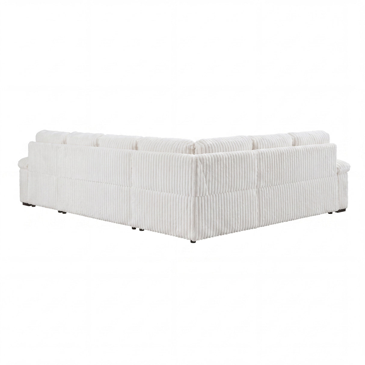 Ridge White 3-Piece Right Side Chaise Sectional with Pull-out Bed and Hidden Storage by Homelegance at Eve Furniture