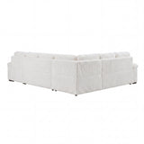 Ridge White 3-Piece Right Side Chaise Sectional with Pull-out Bed and Hidden Storage by Homelegance at Eve Furniture