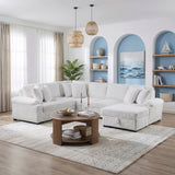 Ridge White 3-Piece Right Side Chaise Sectional with Pull-out Bed and Hidden Storage by Homelegance at Eve Furniture