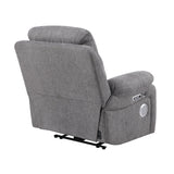 Centric Grey Power Reclining Chair with Power Headrest, Power Lumbar Support, Bluetooth Speakers and Charging Ports by Homelegance at Eve Furniture
