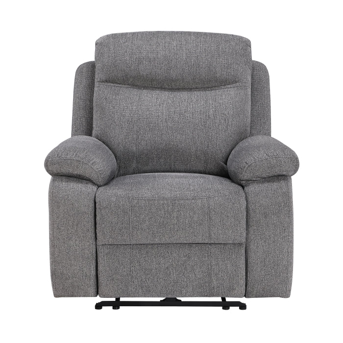 Centric Grey Power Reclining Chair with Power Headrest, Power Lumbar Support, Bluetooth Speakers and Charging Ports by Homelegance at Eve Furniture