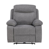 Centric Grey Power Reclining Chair with Power Headrest, Power Lumbar Support, Bluetooth Speakers and Charging Ports by Homelegance at Eve Furniture