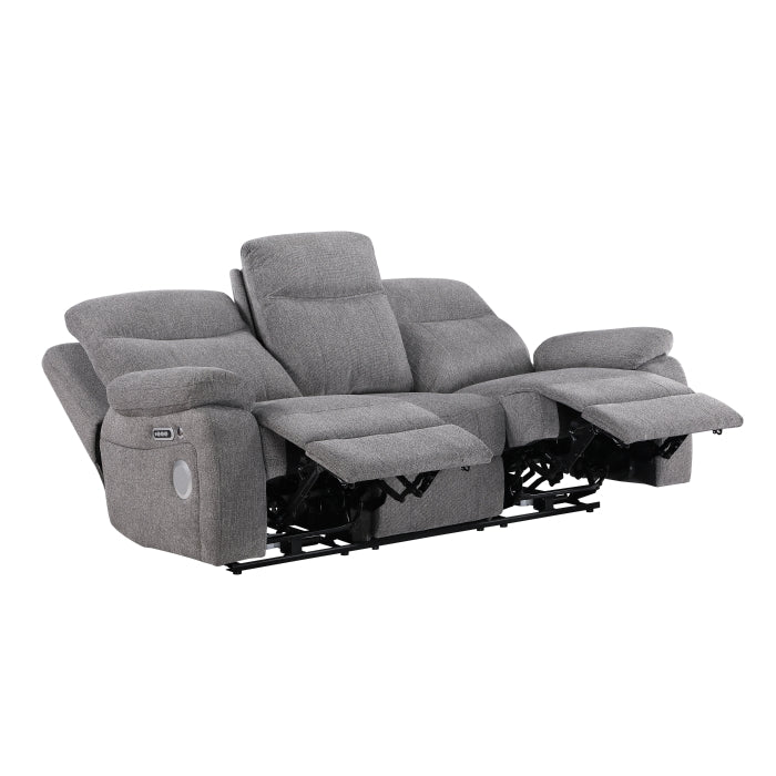 Centric Grey 2pc Set: Sofa, Love (Power) by Homelegance at Eve Furniture