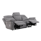 Centric Grey 2pc Set: Sofa, Love (Power) by Homelegance at Eve Furniture