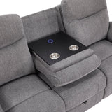 Centric Grey 2pc Set: Sofa, Love (Power) by Homelegance at Eve Furniture