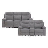 Centric Grey 2pc Set: Sofa, Love (Power) by Homelegance at Eve Furniture