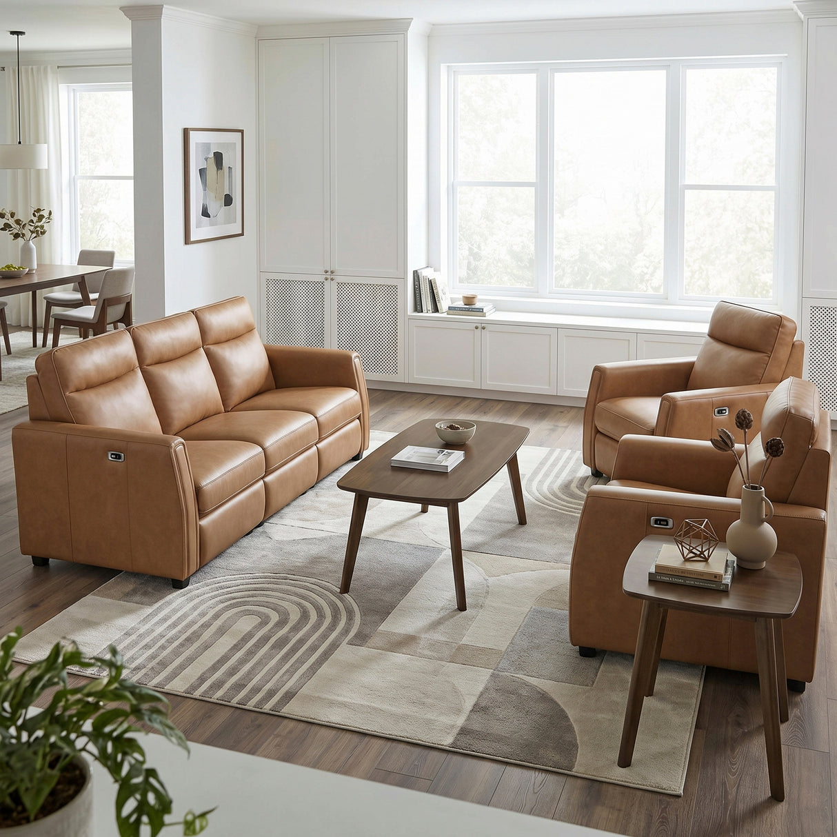 Equinox Brown Power Double Reclining Sofa with Rounded Track Arms by Homelegance at Eve Furniture