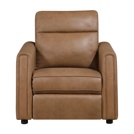 Equinox Brown Power Reclining Chair with Rounded Track Arms by Homelegance at Eve Furniture