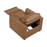 Equinox Brown Power Reclining Chair with Rounded Track Arms by Homelegance at Eve Furniture