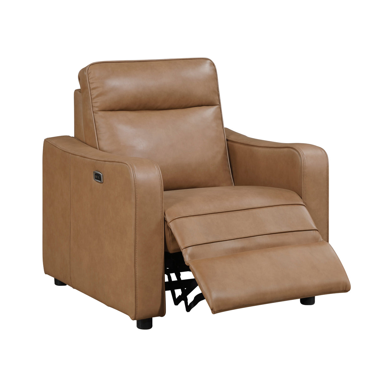 Equinox Brown Power Reclining Chair with Curved Track Arms by Homelegance at Eve Furniture