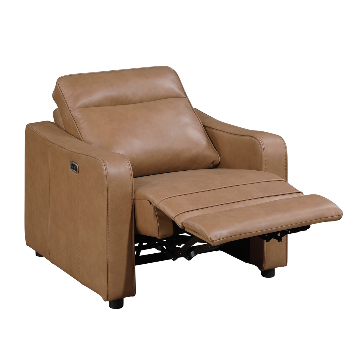 Equinox Brown Power Reclining Chair with Curved Track Arms by Homelegance at Eve Furniture