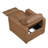 Equinox Brown Power Reclining Chair with Curved Track Arms by Homelegance at Eve Furniture