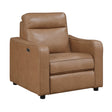 Equinox Brown Power Reclining Chair with Curved Track Arms by Homelegance at Eve Furniture