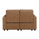 Equinox Brown Power Double Reclining Loveseat with Rounded Track Arms by Homelegance at Eve Furniture
