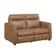 Equinox Brown Power Double Reclining Loveseat with Rounded Track Arms by Homelegance at Eve Furniture