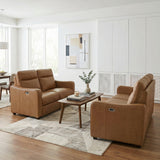 Equinox Brown Power Double Reclining Loveseat with Curved Track Arms by Homelegance at Eve Furniture