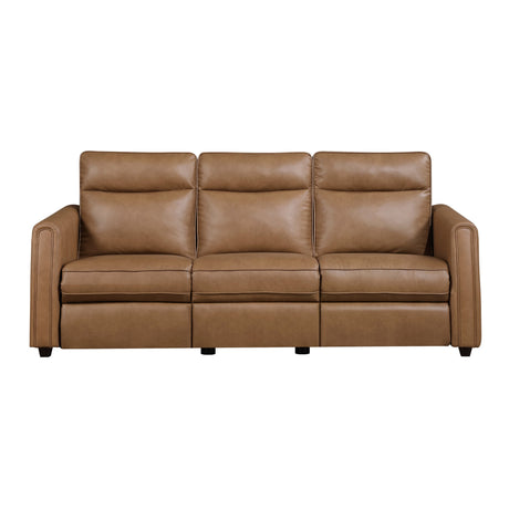 Equinox Brown 2-Piece Rounded Track Arms Power Reclining Living Room Set by Homelegance at Eve Furniture