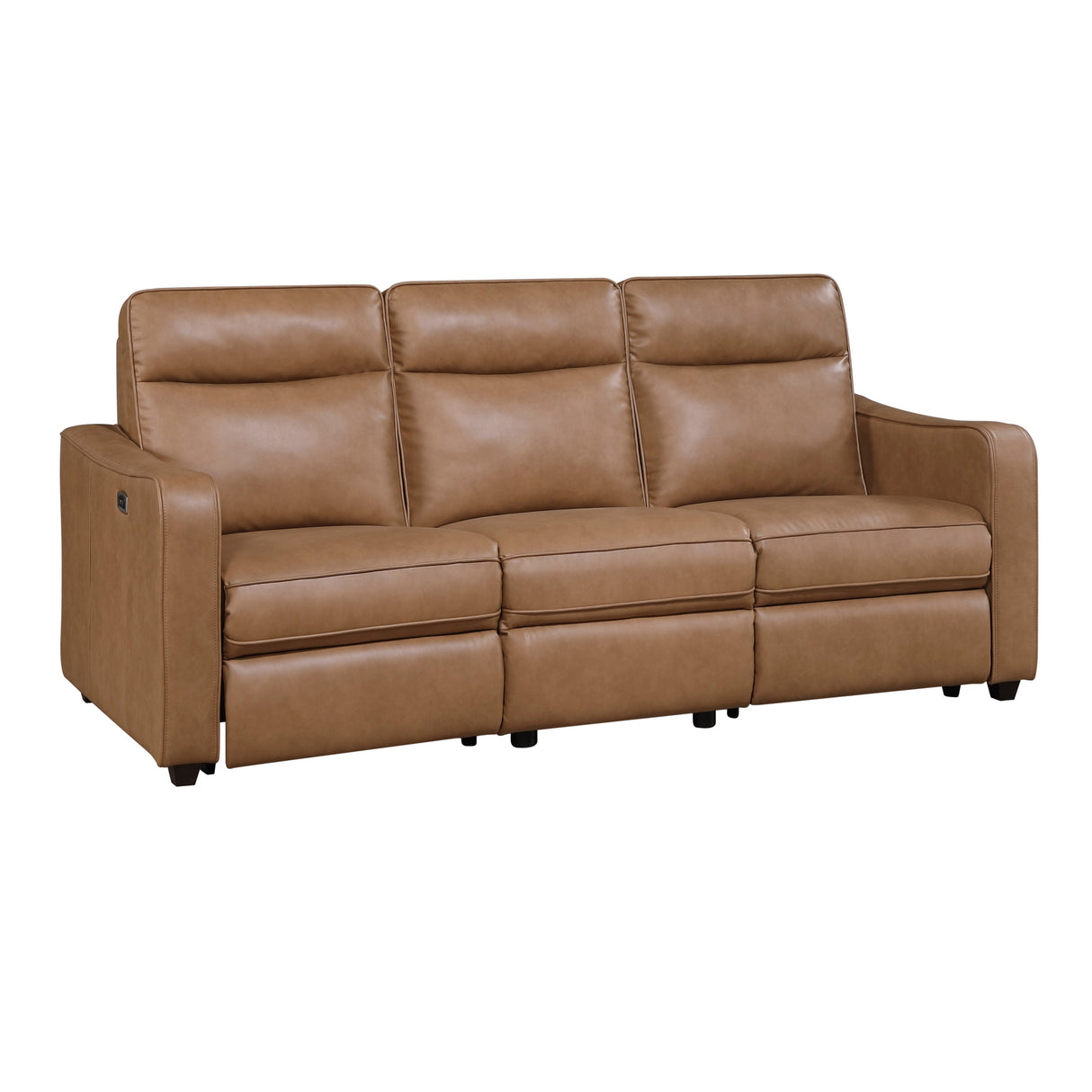 Equinox Brown 2-Piece Curved Track Arms Power Reclining Living Room Set by Homelegance at Eve Furniture