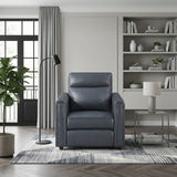Equinox Navy Power Reclining Chair with Rounded Track Arms by Homelegance at Eve Furniture