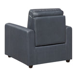 Equinox Navy Power Reclining Chair with Curved Track Arms by Homelegance at Eve Furniture