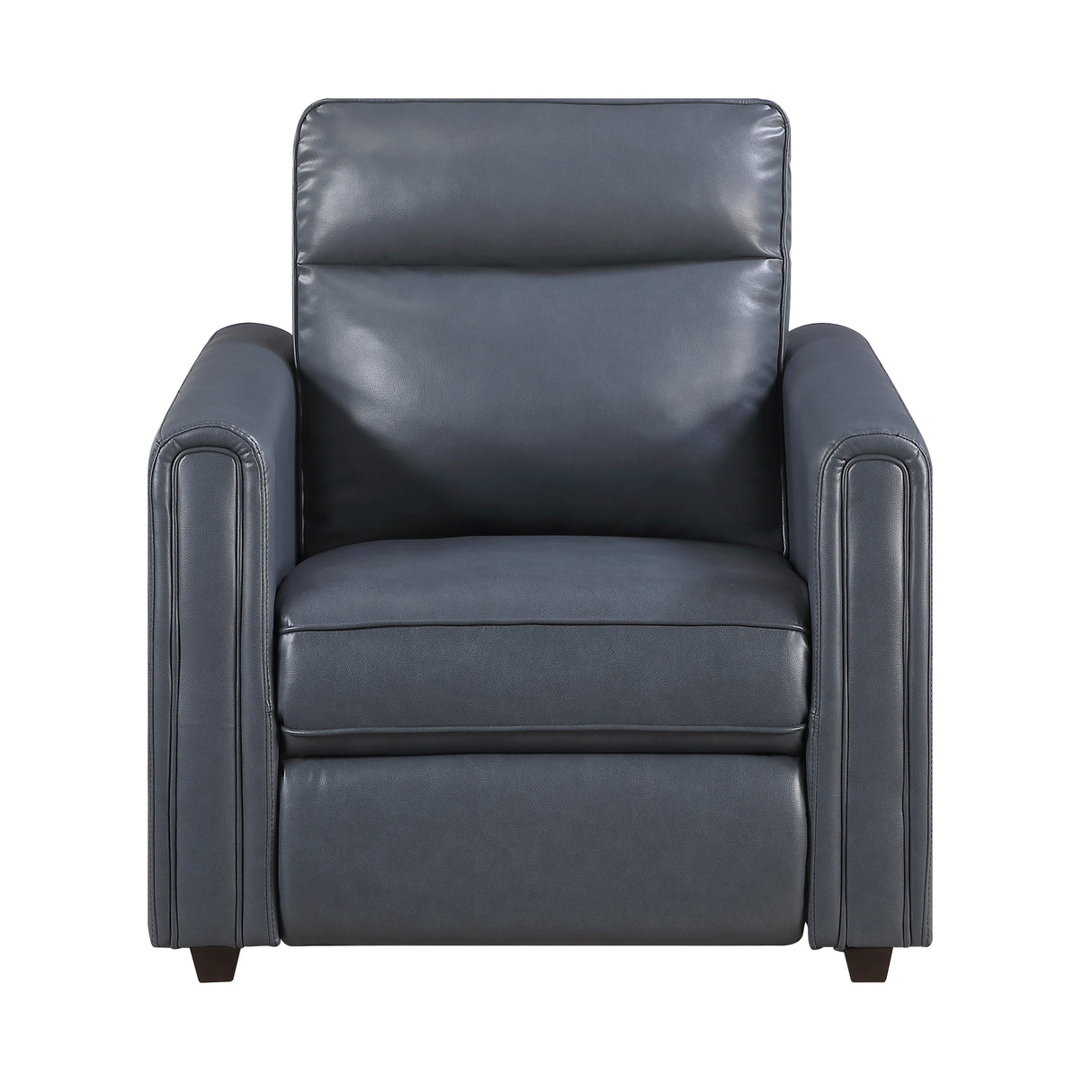 Equinox Navy Power Reclining Chair with Rounded Track Arms by Homelegance at Eve Furniture