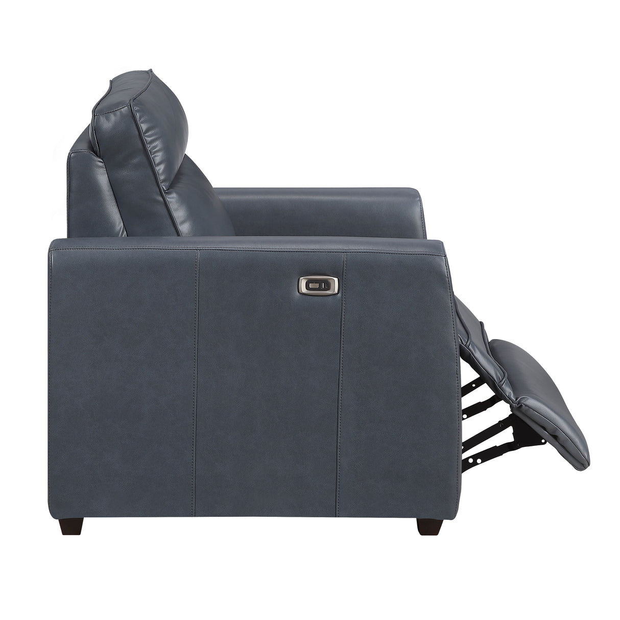 Equinox Navy Power Reclining Chair with Curved Track Arms by Homelegance at Eve Furniture