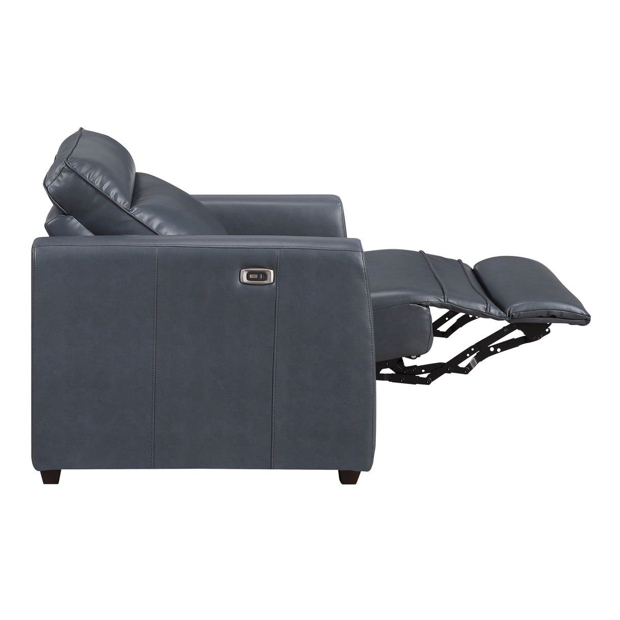 Equinox Navy Power Reclining Chair with Curved Track Arms by Homelegance at Eve Furniture